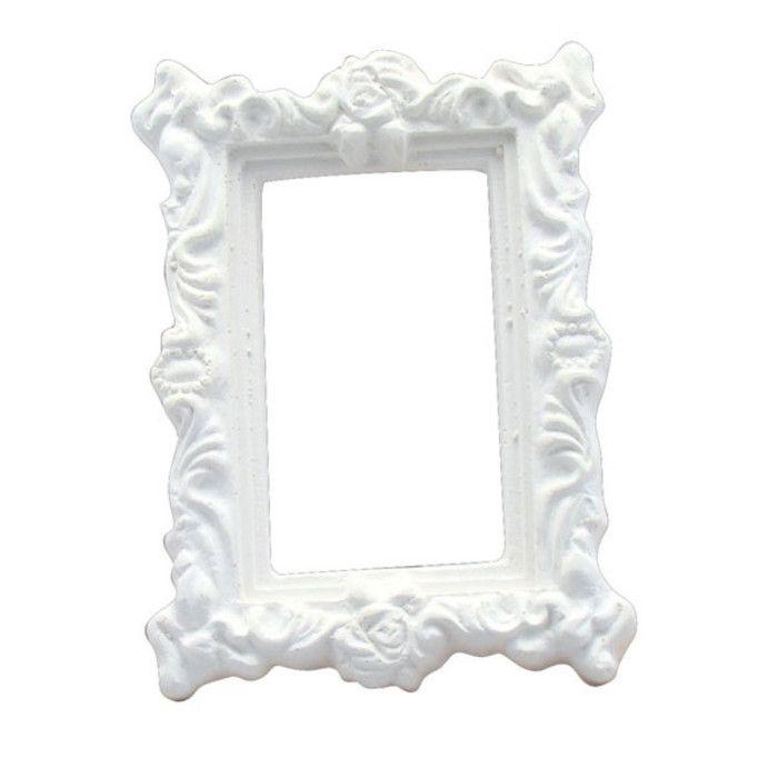 Cadre à Décorer - DTM - Rectangle Baroque - Plâtre - Blanc - Mixte