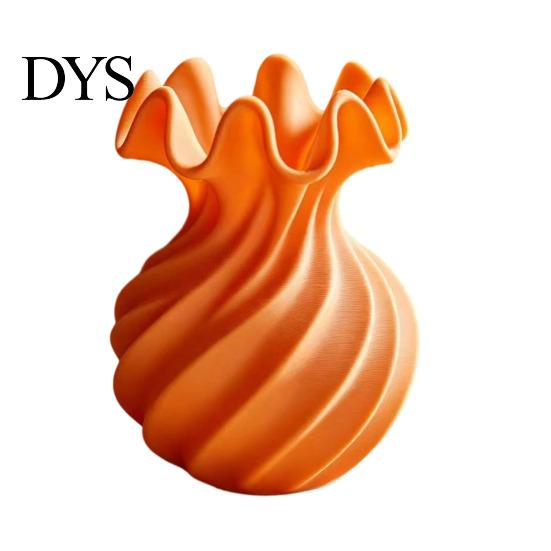 Spiralwellen-Blumenbehälter 3D-gedruckte Vase, Minimalistischer Blumenhalter, Dekorationsvase für frische moderne ästhetische Heimdekorationen oder Trockenblumen,