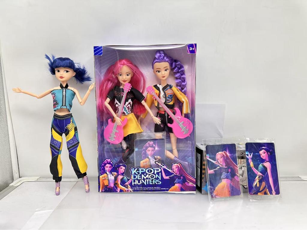 KPOP Demon Hunter Girl & Boy Group Animated Dolls with Theme Song & Colorful Lights