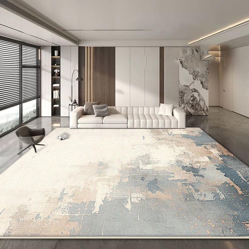 Nordic Abstract Large Living Room Carpets Minimalism Decoration Home Non-slip Soft Rug for Bedroom Lounge Foldable Floor Mats