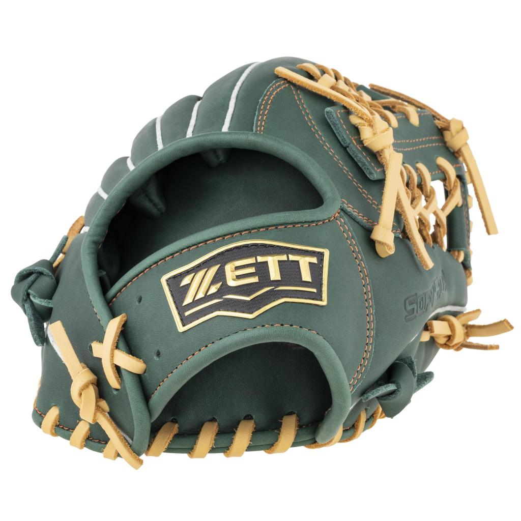 ZETT Youth Soft Steer Baseball D Green x Pastel Size L heights BJG742640 Glove, All-Around, Right-Handed Throw, Brown, (For 140-155cm),