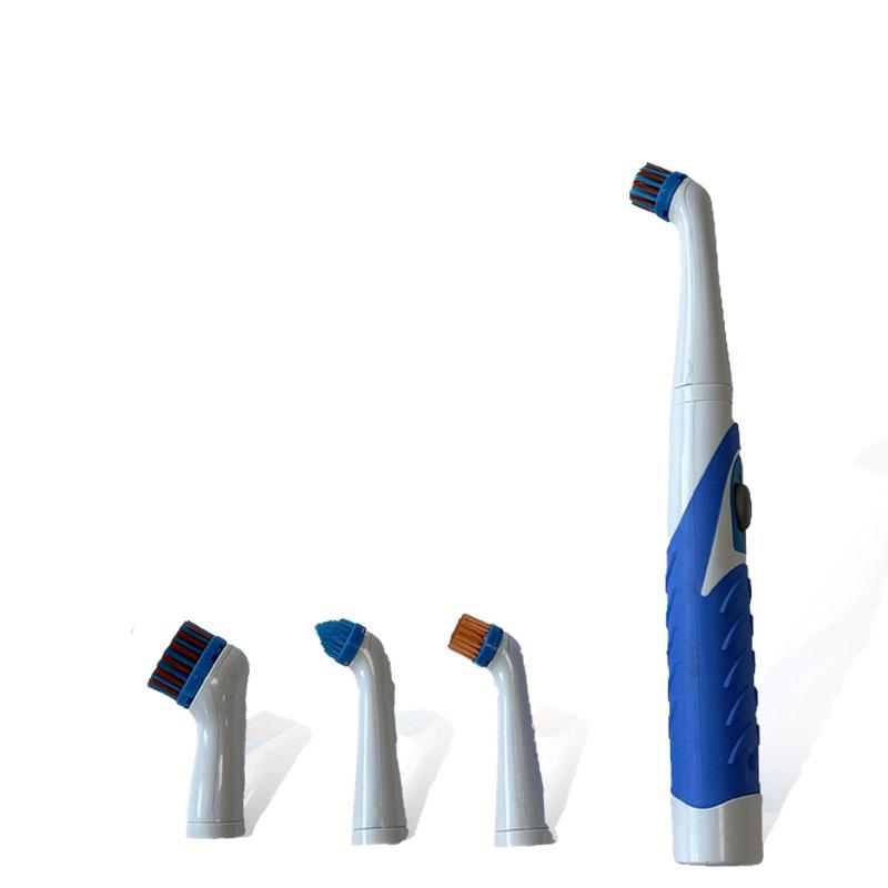 4-in-1 Electric Cleaning Brush with 4 Different Brush Heads for Cleaning Kitchen Bathroom Living Room