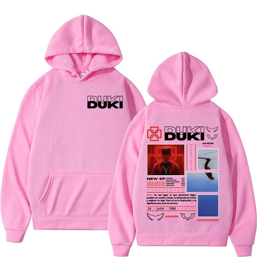 Rapper Duki Ameri 2024 Tour Grafik-Hoodies für Herren Damen Lässige Fleece Hochwertige Sweatshirts Harajuku Hip Hop Punk Pullover