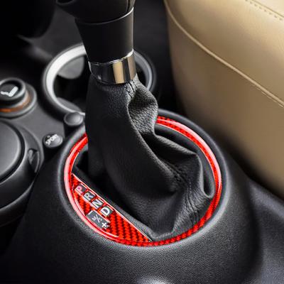 AIRSPEED Mini R55 R56 R57 Interior Console Shift Panel Cover Trim Real Carbon Fiber Accessories Easy Install Interior Trim (Red)