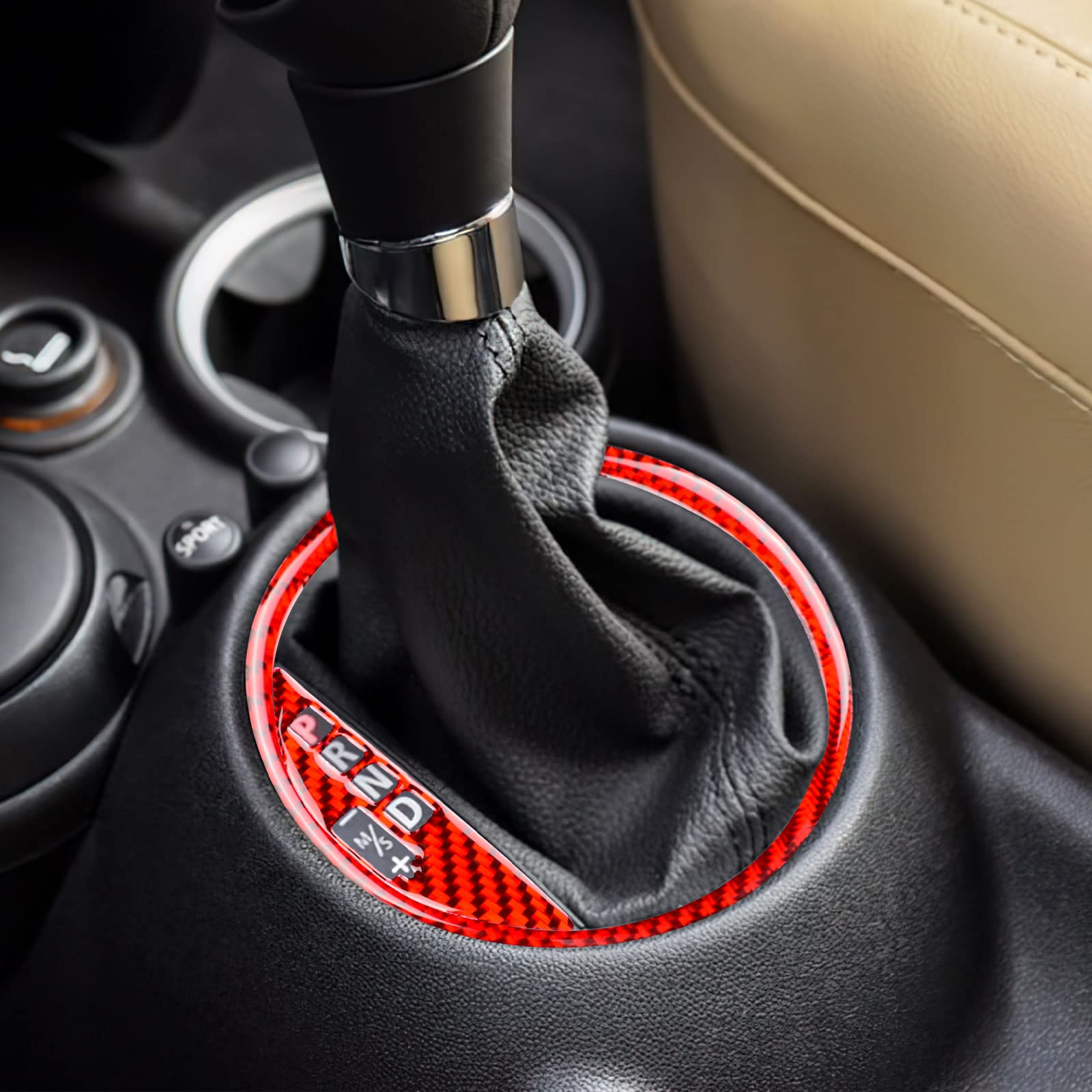 

AIRSPEED Mini R55 R56 R57 Interior Console Shift Panel Cover Trim Real Carbon Fiber Accessories Easy Install Interior Trim (Red) красный