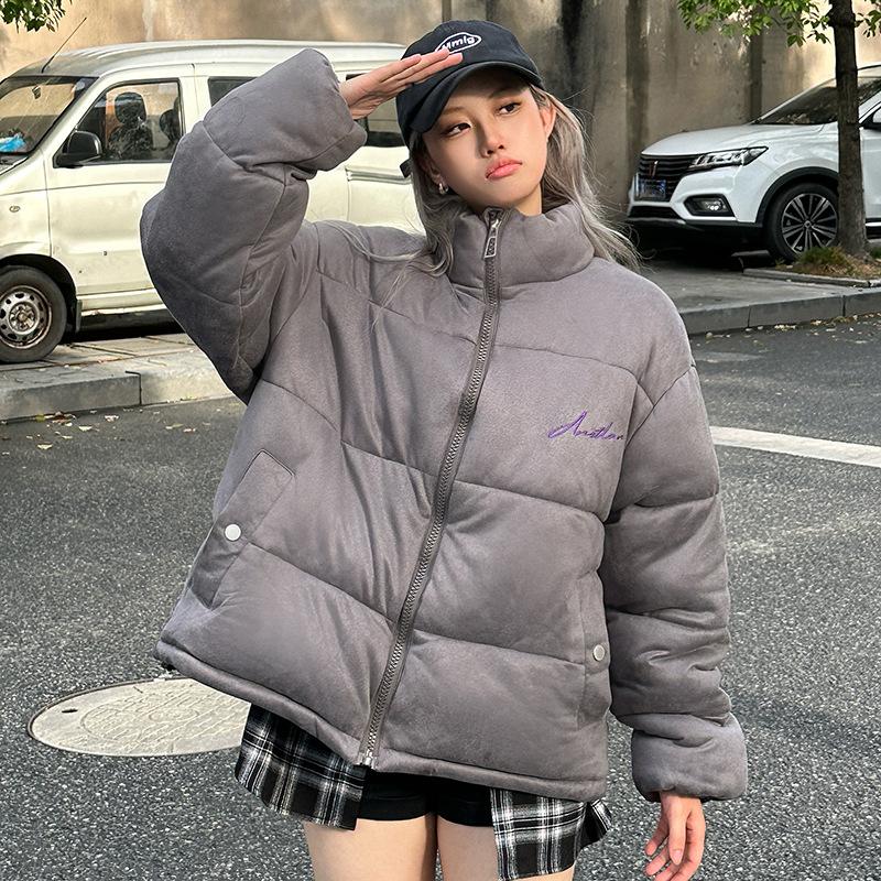 New Thickened Suede-like Winter Ms. Cotton-padded Jacket Short Loose Collar Cotton-padded Jacket