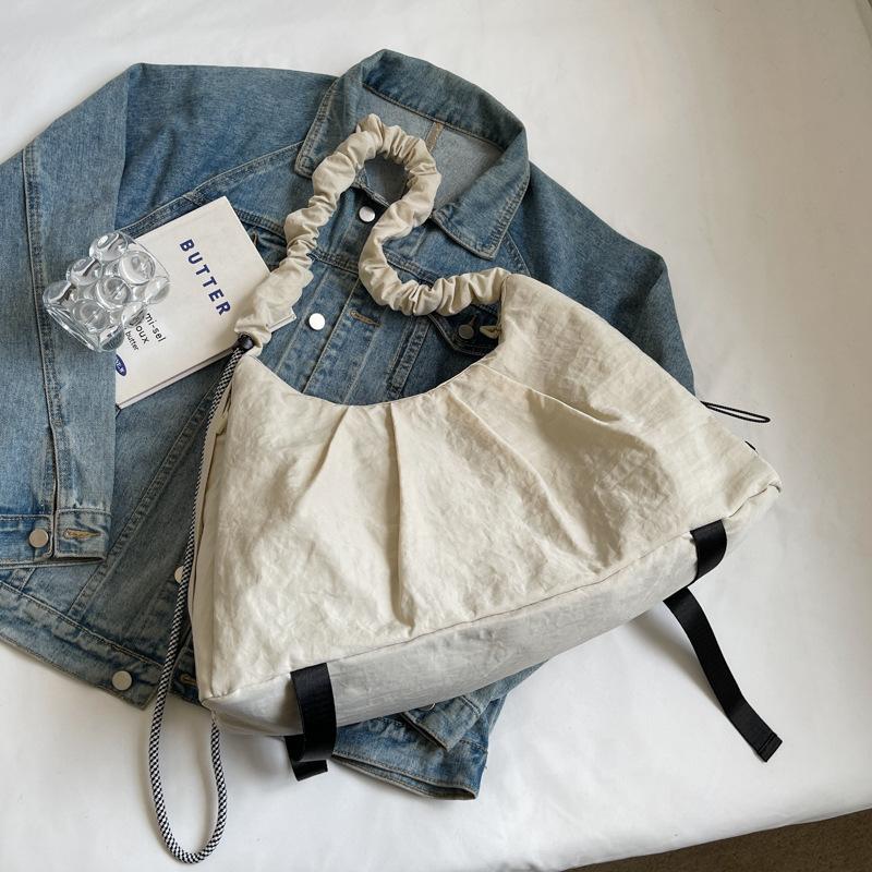 New Large-capacity Bag Women's Fashion Versatile Shoulder Bag Korean Pleated Commuter Dumpling Bag Messenger Bag