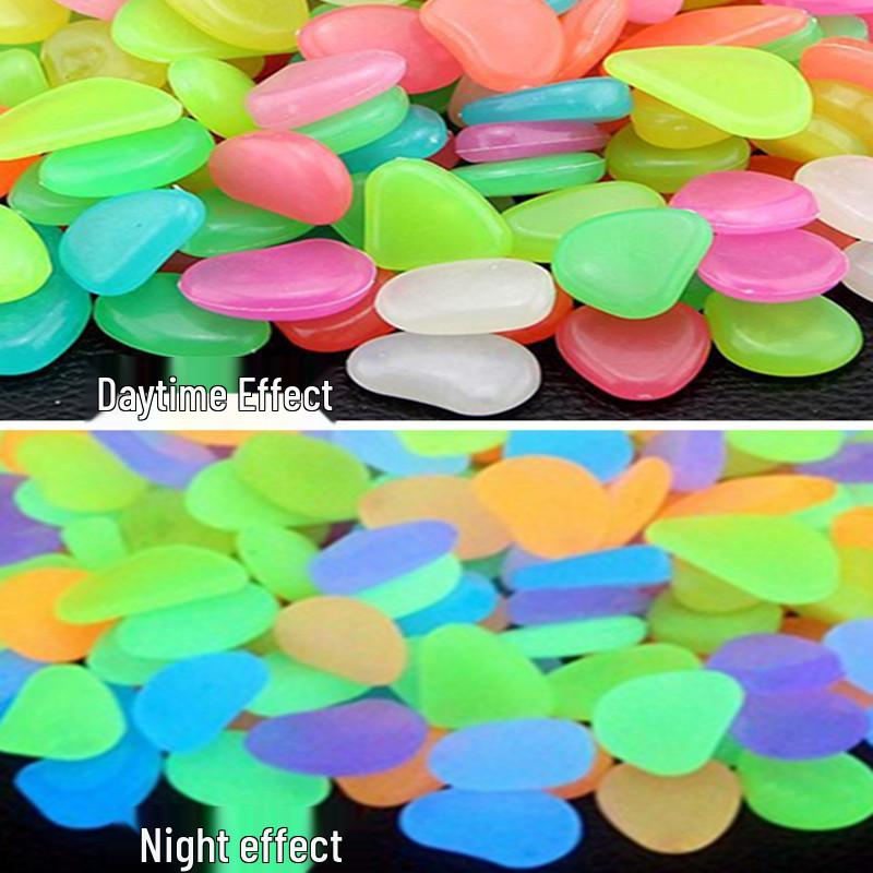 2cm Luminous Resin Stones, 50 Pcs/bag, for Aquarium, Garden, or Courtyard Landscaping