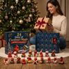 Winter Decoration Items Red Bird Christmas Advent Calendar 24 Unique Miniature Parent Child Interactive Toys Figurines Tree Hanging Ornaments