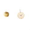 Modern Resin Fruit Figurine Sculpture And Minimalist Nordic Wood Wall Clock Ornament for Bedroom