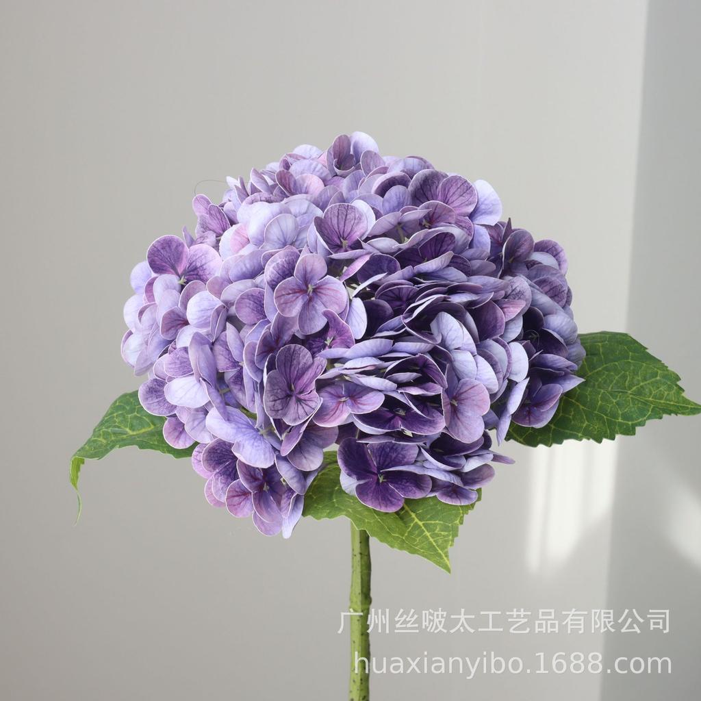 Moisturizing Large Hydrangea Hotel Decoration Flower Arrangement Wedding Arrangement Fake Flower Wholesale Film Hydrangea
