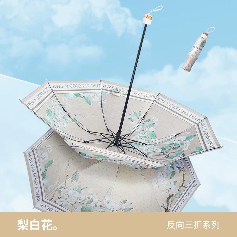 

Двухслойный зонт с двойным цветком, женский черный резиновый зонт, складной зонт от солнца, защита от солнца, УФ-солнечный дождливый, двойного назначения