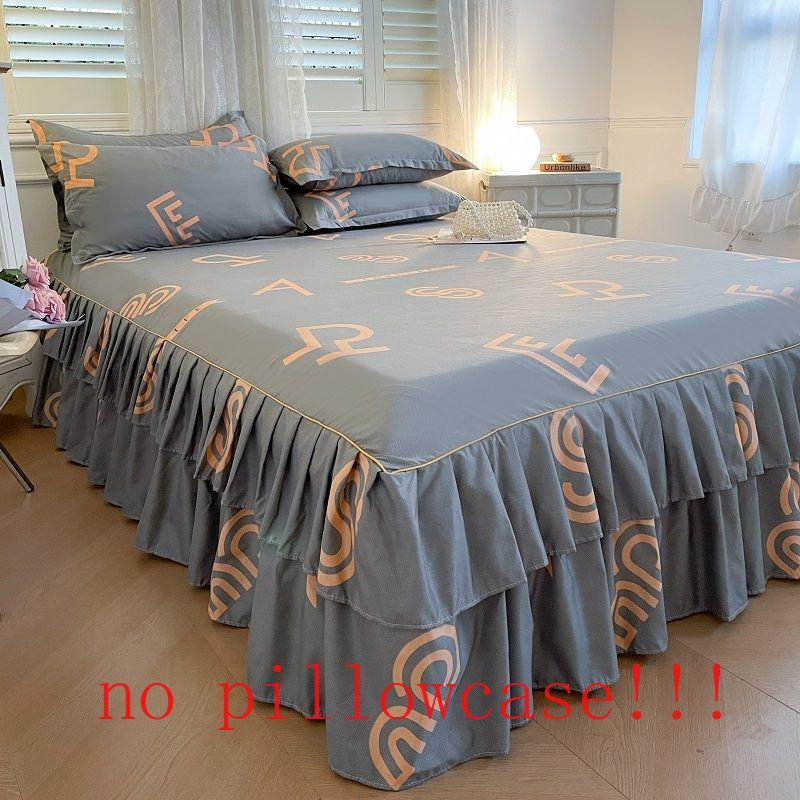 Korean Fashion Bed Skirt Washable Non-slip Single Double Bedding Luxury Modern Skin-friendly Soft Bedspread King Queen Size Home