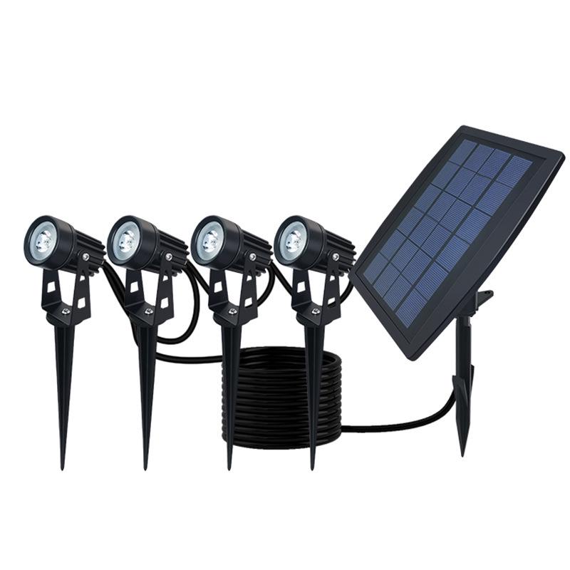 Dual Solar LED Lawn Spotlights with Light Control for Outdoor Gardens