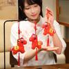 Zodiac Year Of The Horse Pendant Traditional Red Spring Festival Tassel Pendant Good Luck Best Wishes New Year Hanging Ornaments