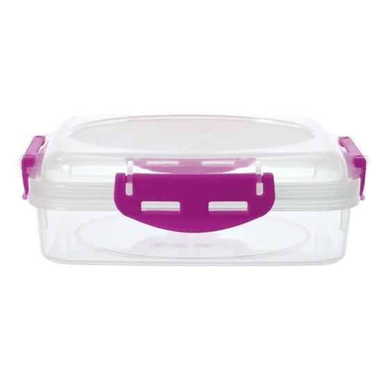 Recipiente para sanduíche com tampas Bento Lunch Box Caixa de armazenamento de cozinha hermética sem BPA Anel de vedação de silicone Suporte para sanduíche para preparação de refeições