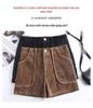 Women's High-Waisted Corduroy Wide-Leg A-Line Bootcut Shorts - 2026 Spring/Autumn Fashion Trend