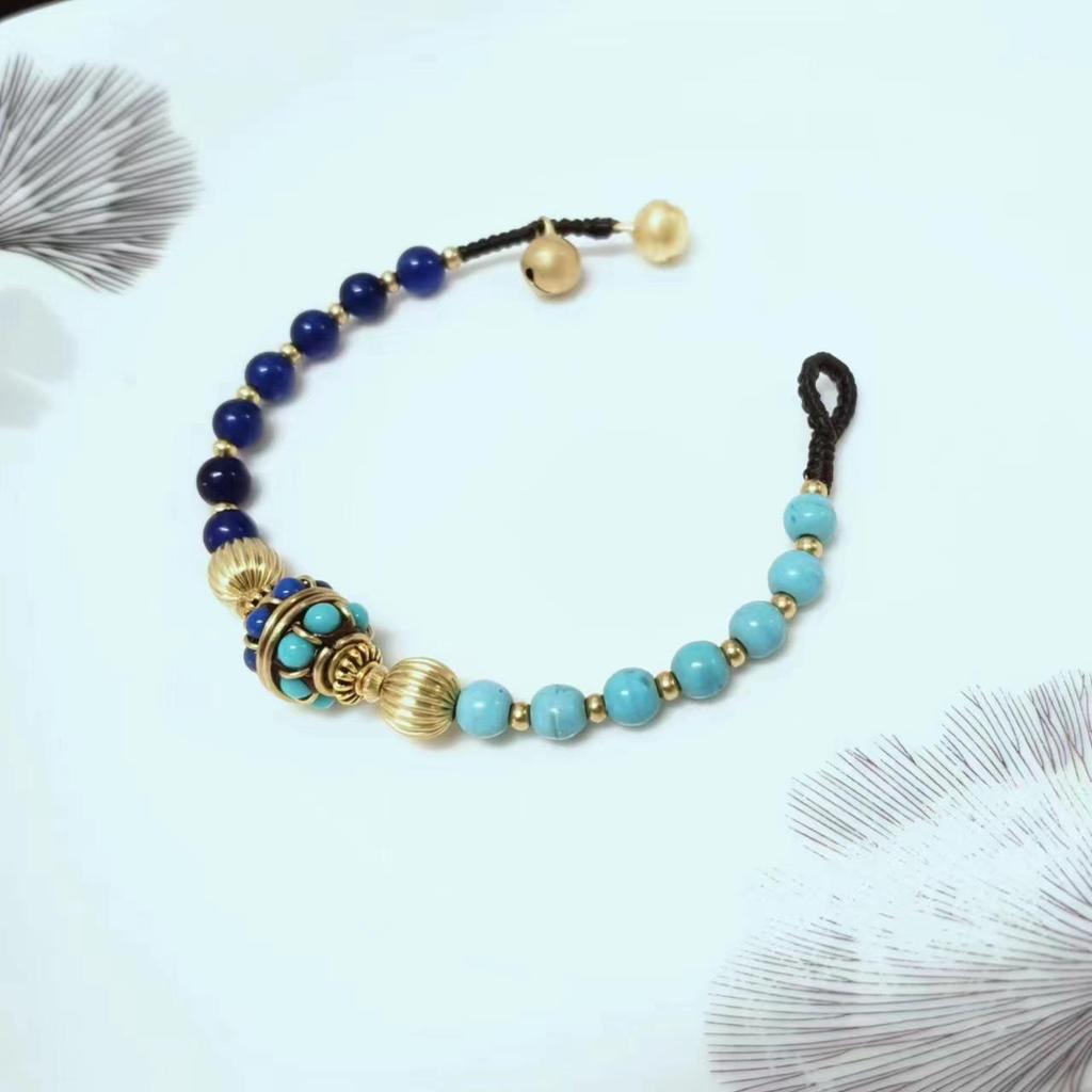 Handmade Chinese Retro Beaded Bracelet: Versatile Ethnic Style for Couples & Friends
