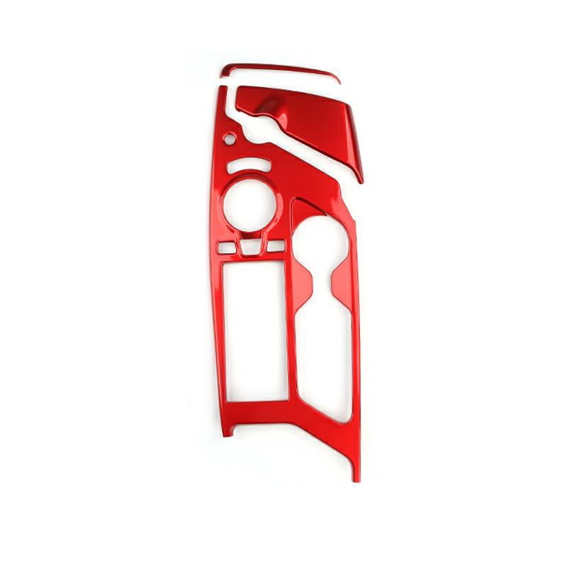 For KIA EV6 2025 2026 LHD Accessories Red Carbon Ferber Center Console Cover Trim With Fingerprints Interior Parts