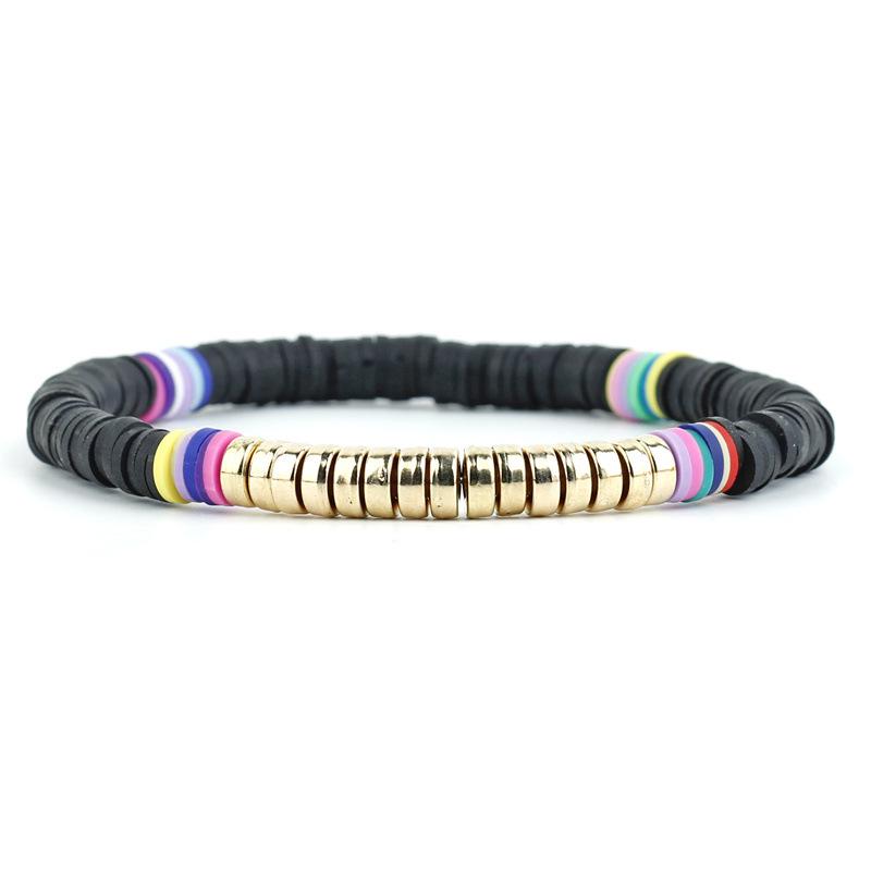 Bohemian Multi-color Polymer Clay Bracelets