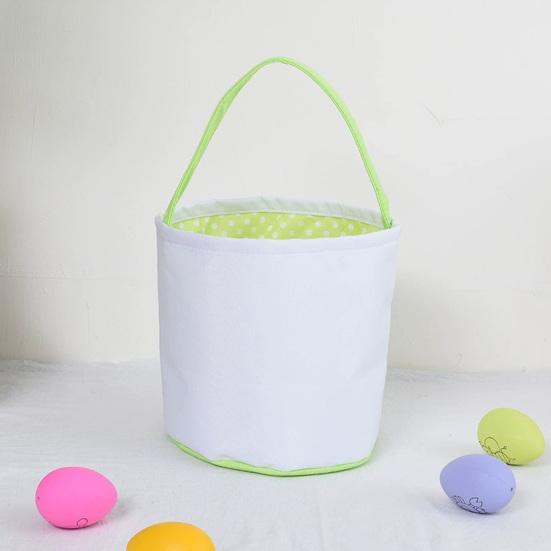 Easter Hand Gift Bag Bunny Pattern Handle Design Easter Egg Hunt Basket DIY Gift Candy Storage Pouch