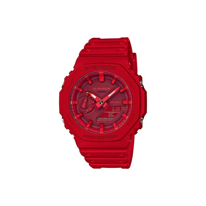 CASIO Men Watch GA-2100-4APR-person Red Regular Watch Box