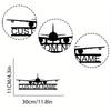 Custom Personalized Airplane Metal Wall Art, Dad Gift, Pilot Name Sign, Father's Day Present, Hangar Sign, Aviation Gift