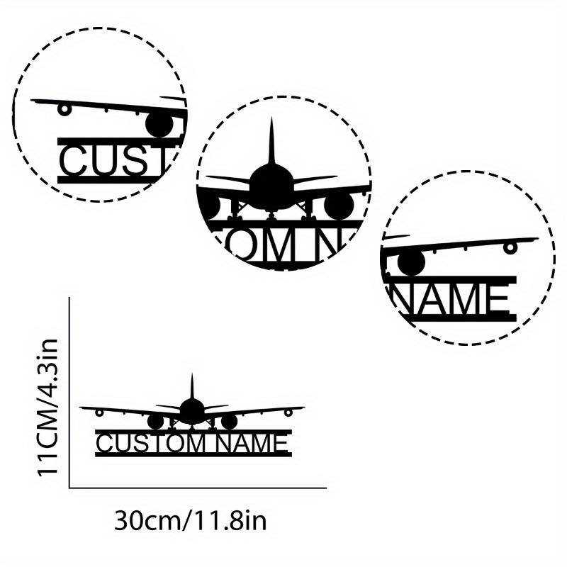Custom Personalized Airplane Metal Wall Art, Dad Gift, Pilot Name Sign, Father's Day Present, Hangar Sign, Aviation Gift