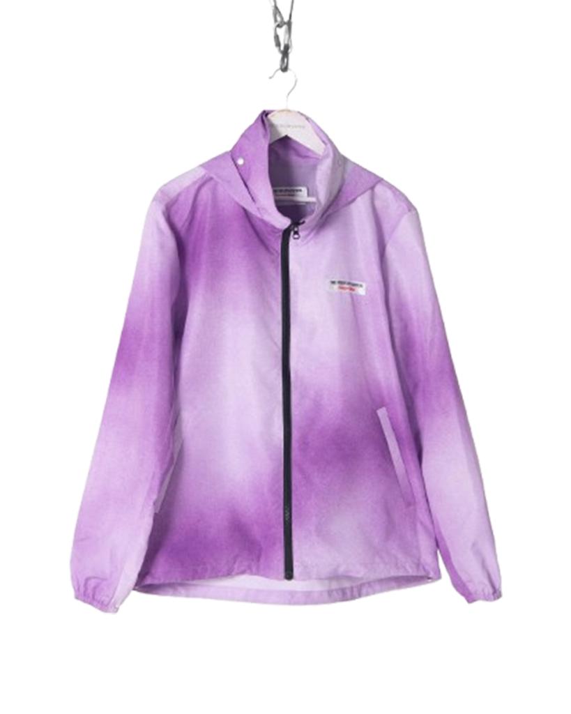 Themuseumvisitor Sprayed Printed Windbreaker (Purple)