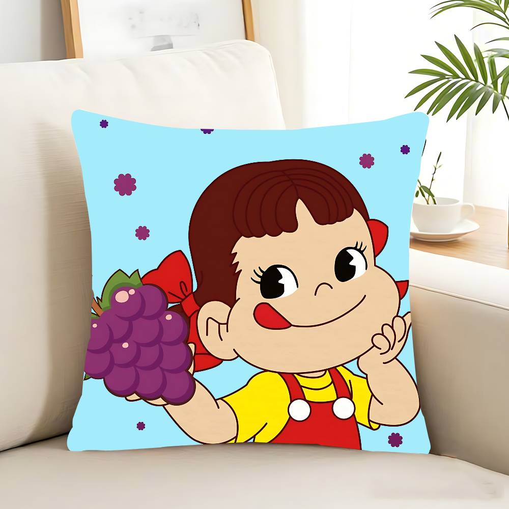 

Cartoon M-Milky Peko-chanS Pillow Case Removable Washable Cushion Cover – All-Season Soft Linen 12x12in 30x30cm