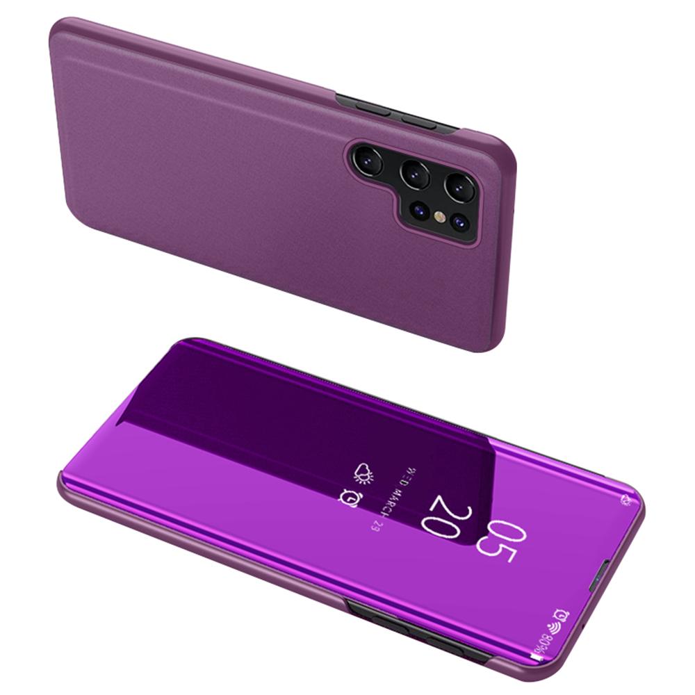 

Для Samsung Galaxy S25 Ultra Case View Window Stand Leather Flip Phone Cover Purple