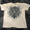 T-shirt da uomo estiva 3D stampata in stile Street Gothic, taglia grande. Tessuto Morbido e Traspirante Adatto per l'Uso Quotidiano