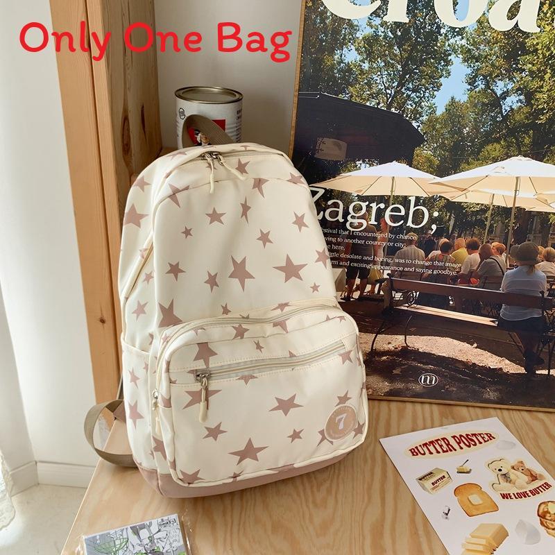Summer Harajuku Style Backpack For College Students With Nylon And Geometric Prints For Daily Use