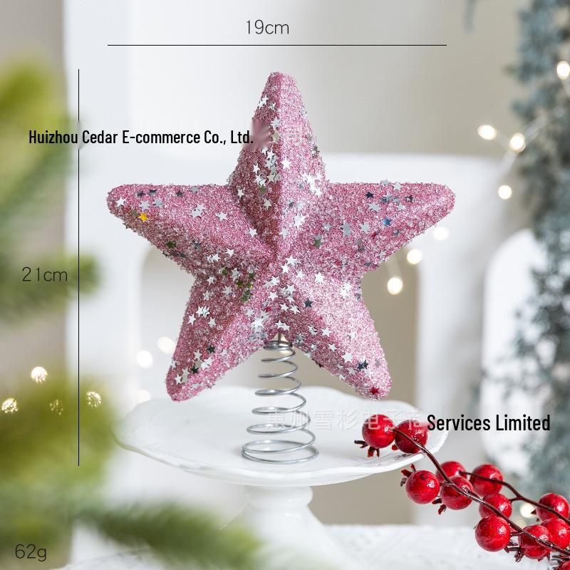 Lihui 8CM Růžová pěnová vánoční koule Ozdoba na zdobení stromku