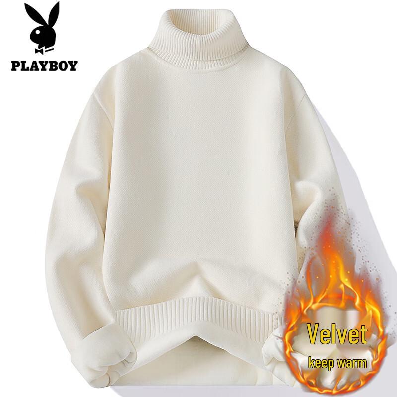 PLAYBOY Men s Plush Turtleneck Sweater 3XL
