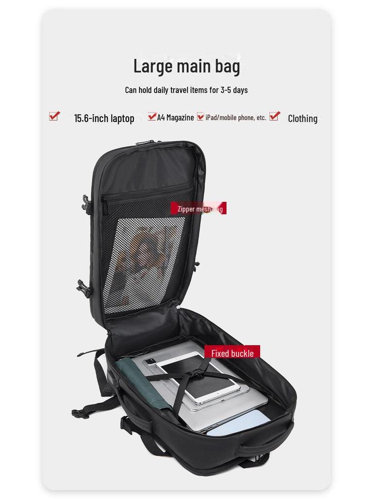 Large Capacity Multifunctional Laptop Backpack with USB Port - Unisex Travel and School Bag