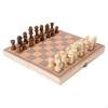 Wooden Chess Set Beginner Pieces Storage Slots Portable Travel with Box