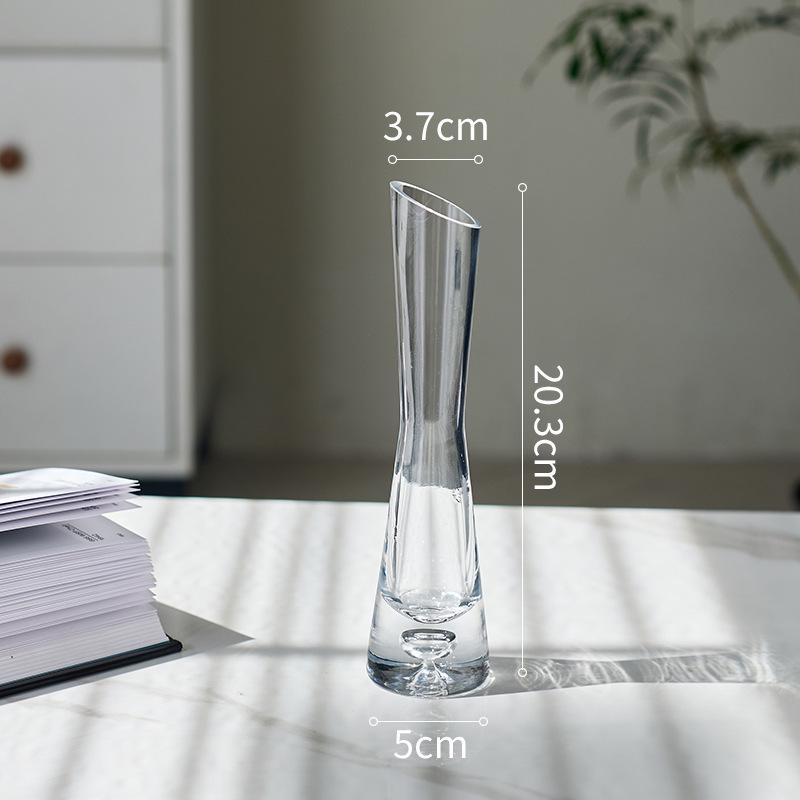 Ins Style Mini Glass Vase for Fresh Flowers - Perfect for Living Room or Hotel Decor