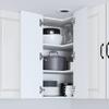 PORTO Wandmontierter Eckschrank Hochglanz Weiß 57 x 57 x 80 cm