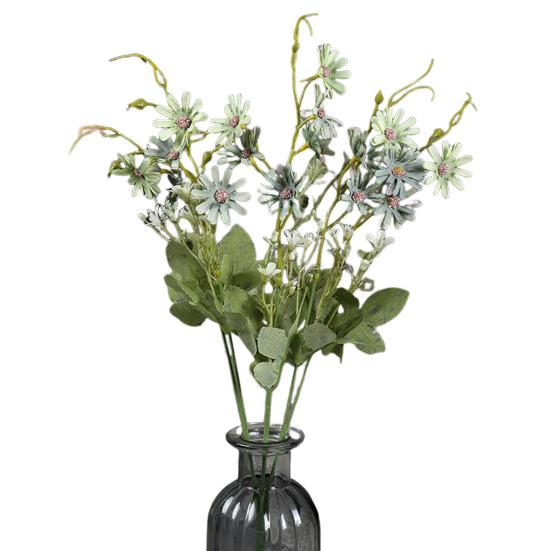 

2 шт. искусственные цветы букет искусственных ромашек с гибким стеблем устойчивые к погодным условиям искусственные цветы для вазы садовый домашний декор весенне-летнее украшение 2pcs зелёный