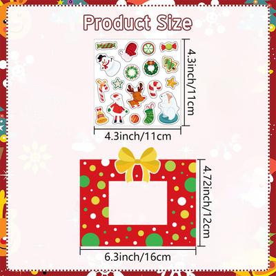 Christmas Picture Frame Craft Kits for Kids Xmas DIY Gingerbread House Candy Photo Craft Hanging Frame Ornaments for Xmas Tree