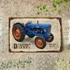 Poster Metallico Trattore Vintage Rustico Farm Wall Art Decorazione Garage