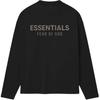 Fear of God Essentials Classic Long Sleeve Tee Jet Black Men Tops 125SP254200F