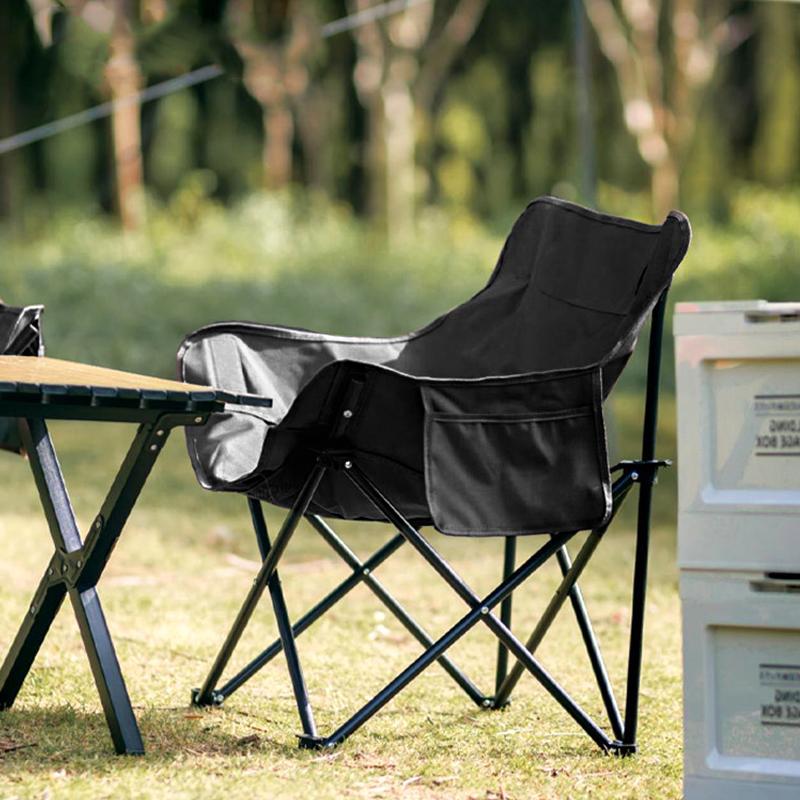 1PC Folding Moon Chair Portable Ultra Light Comfortable Saving Space Wear-resistant Picnic Gear Outdoor Camping Chair