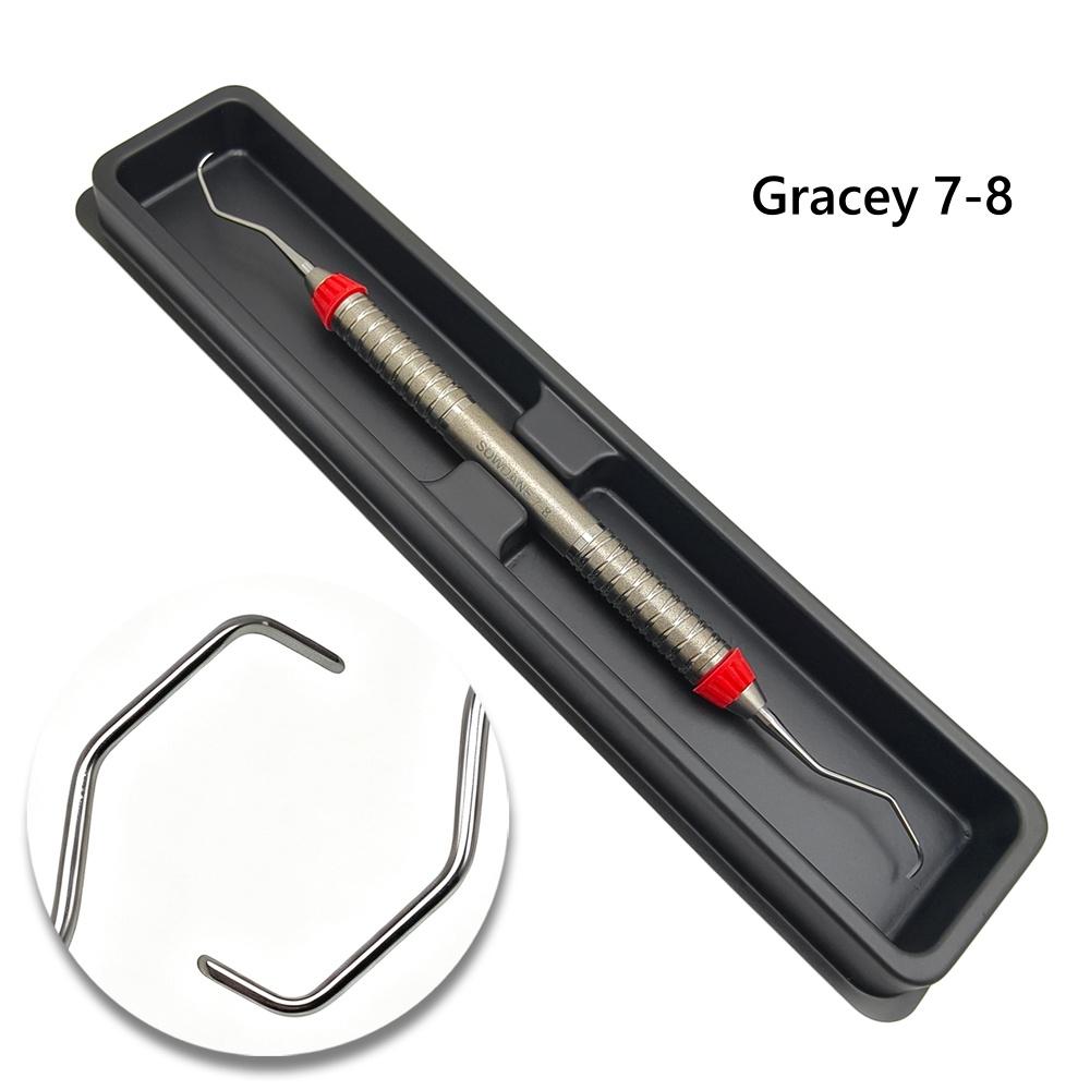 1 pieza de alta calidad Curetas Gracey Dentales Raspador Periodontal Acero Inoxidable Curetas Óseas Periodontales Perio