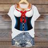Women's Casual Pullover T Shirt Short Sleeve Round Neck Tee Top Oktoberfest Print Graphic Shirt