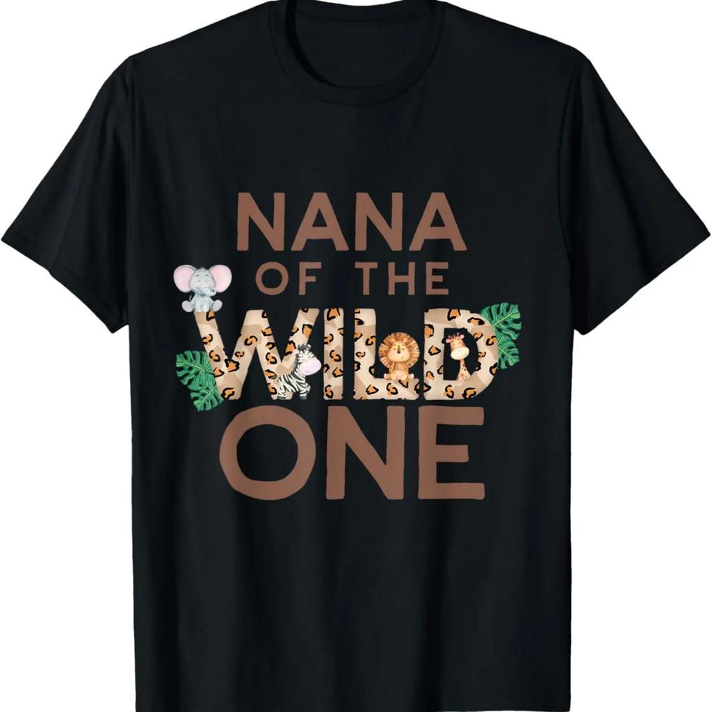 Nana of The Wild One Animal Safari 1st Birthday Theme Family T-Shirt