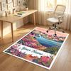 Underwater Sea Theme Soft Crystal Velvet Rug Custom Name & Text Print Non Slip Floor Rug for Bedroom Living Room