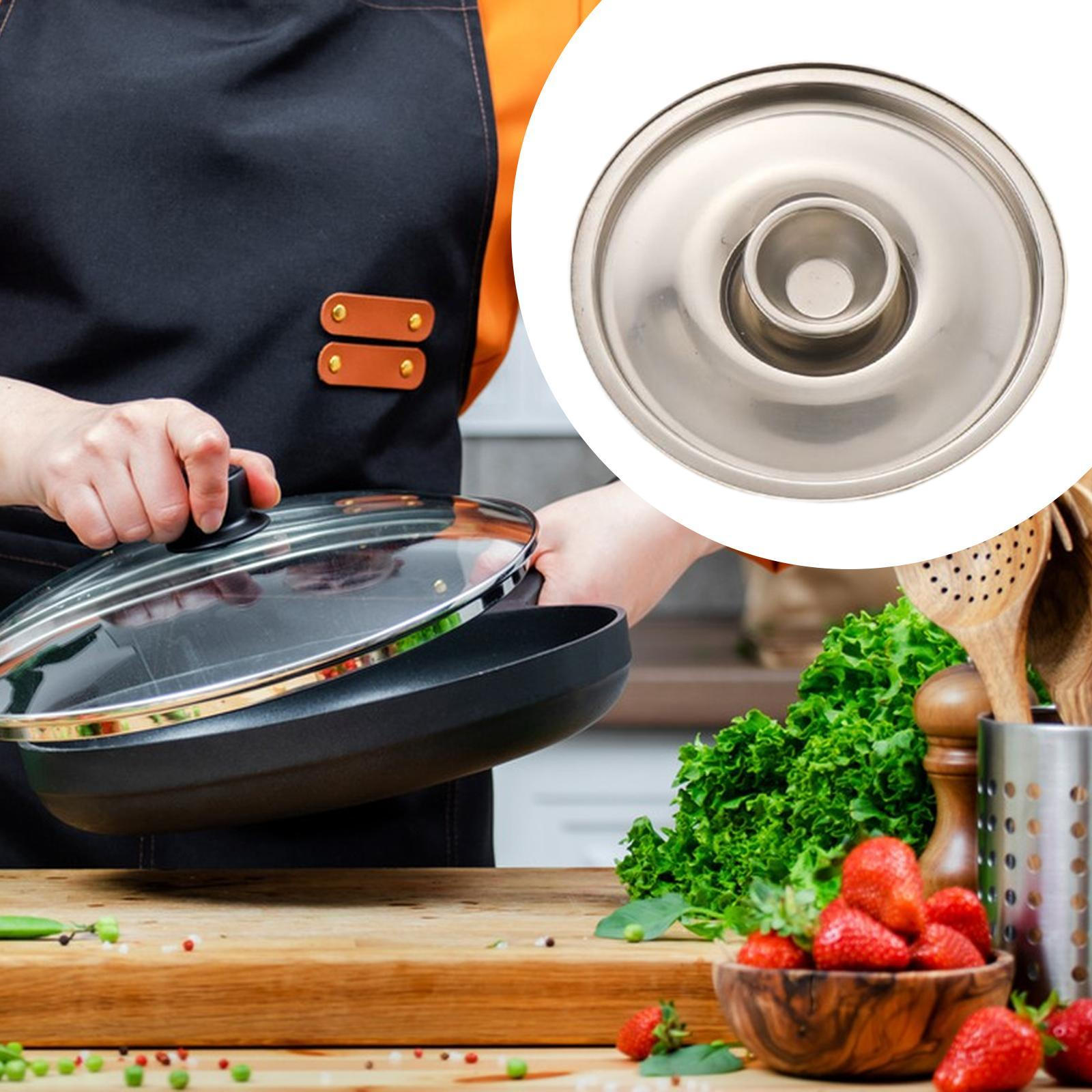 

Крышка для кастрюли Замена Нержавеющая сталь Сверхпрочная Бытовая посуда Сковорода 12cm