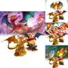 Vibrant Golden Charizard Statue Perfect For Collectors High Quality Pvc Model Display